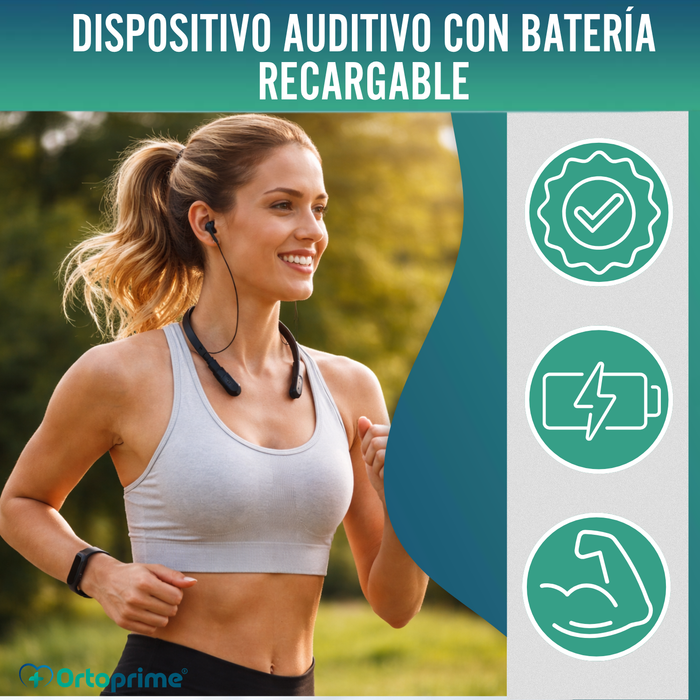 Audifono Amplificador Recargable con Cancelación de Ruido
