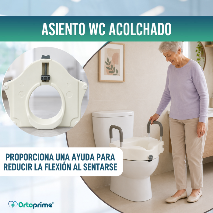 Elevador WC 12 cm Reposabrazos Acolchados
