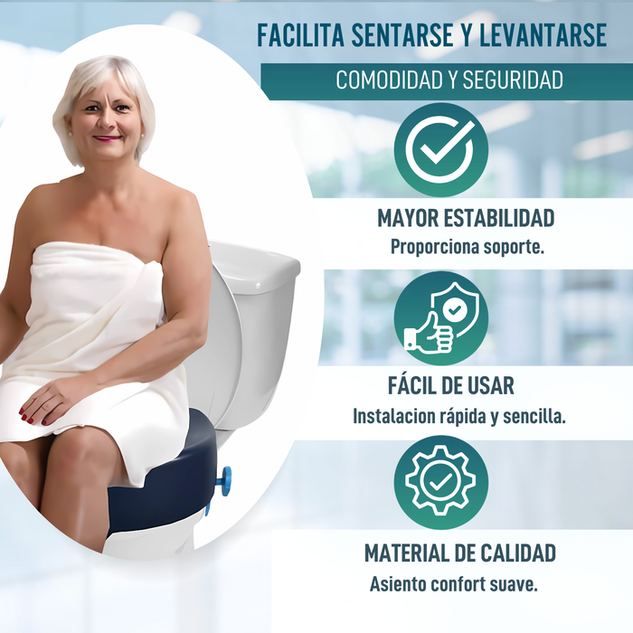 Elevador WC 10 cm Blando | Alzador WC Adultos