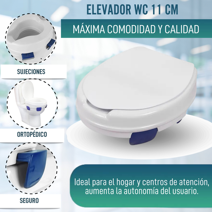 Elevador WC Clip Con Tapa 11 cm