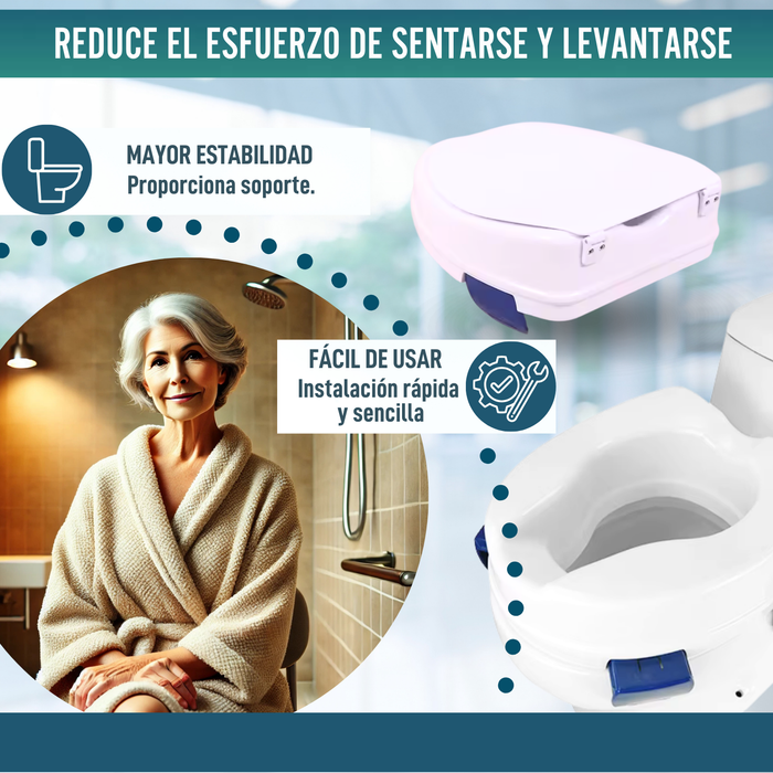 Elevador WC Clip Con Tapa 11 cm