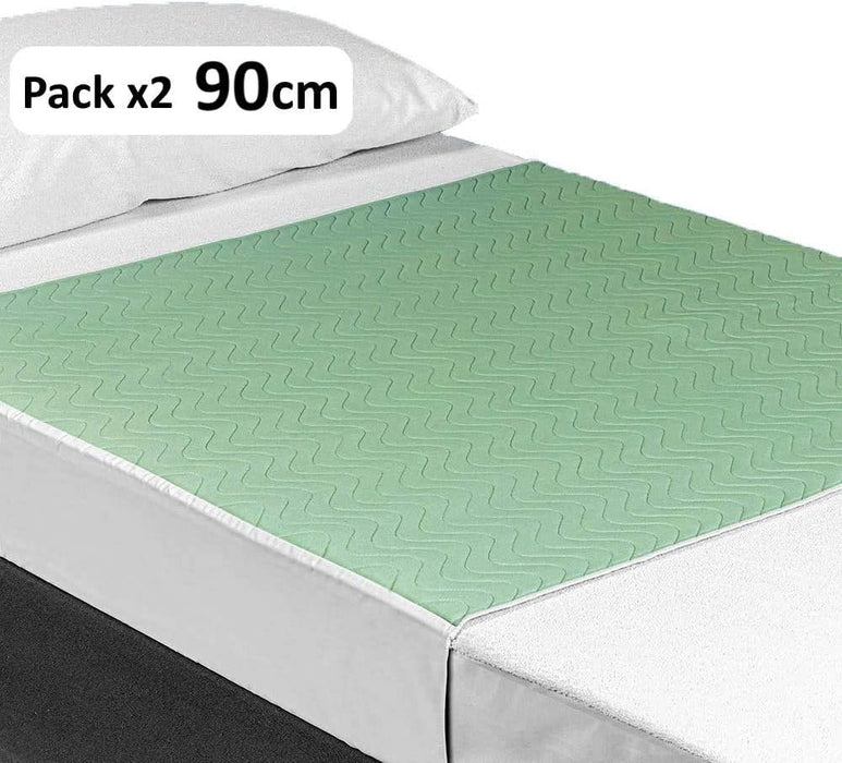 PACK 2 Empapadores Absorbentes Eco Lavables Cama 90cm 3,15 Litros/m2