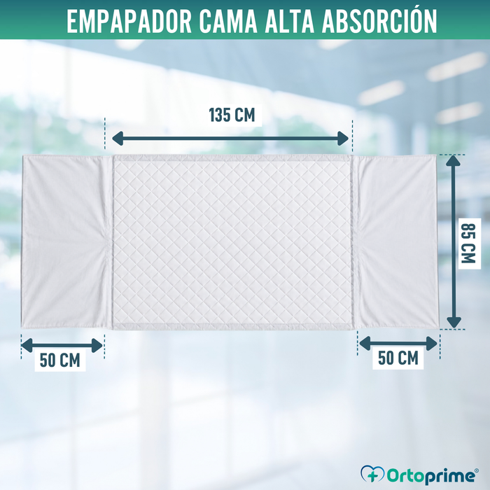 PACK 2 Empapadores Absorbentes Eco Lavables Cama 135cm 3,15 Litros/m2