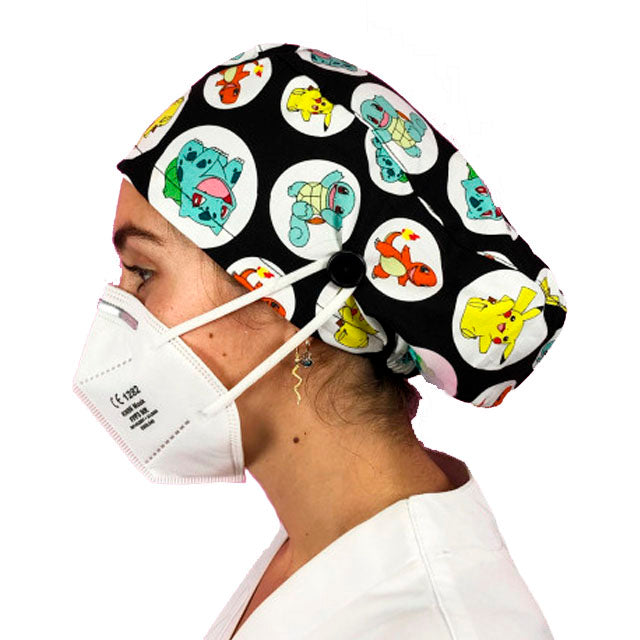    gorro-de-quirofano-Pokemon-negro-ortoprime