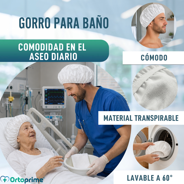 Gorro de Baño Reutilizable Lavable y Transpirable | Talla Única
