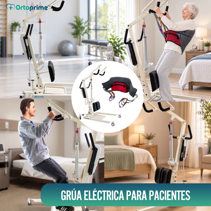 Grúa Eléctrica Bipedestación con Arnés | Movilidad Reducida