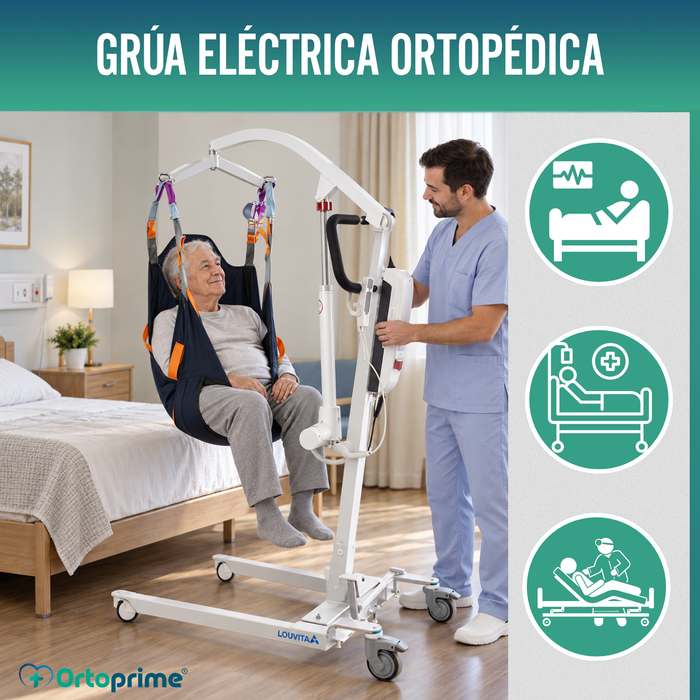 Grúa Ortopédica | Arnés con Soporte de Cabeza Incluido