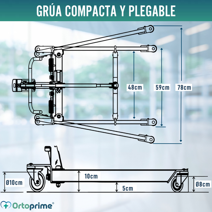 Grúa Eléctrica Bipedestación con Arnés | Movilidad Reducida