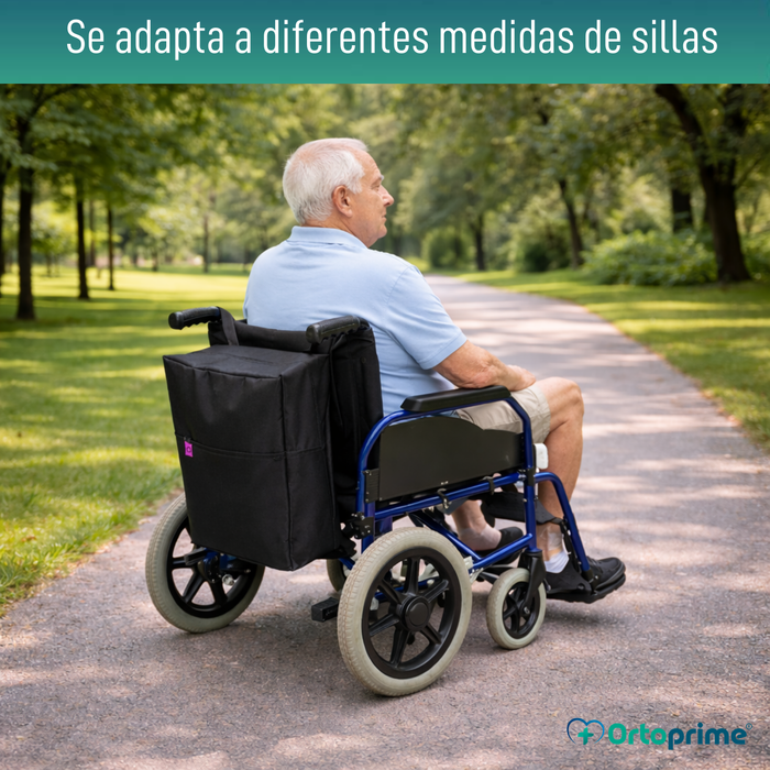 Bolso Mochila Trasera para Silla de Ruedas | 8 Compartimientos