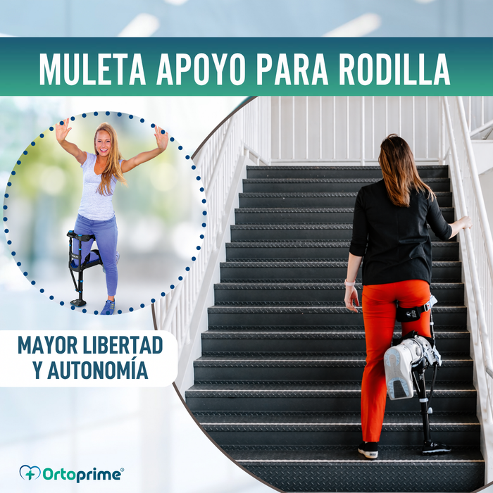 Muleta de Rodilla Manos Libres | Regulable en Altura