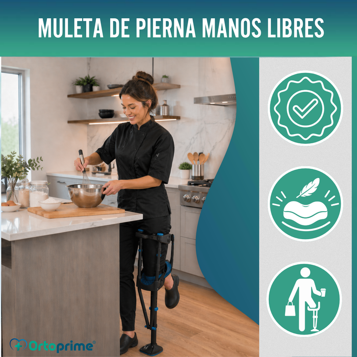 Muleta de Rodilla Manos Libres | Regulable en Altura