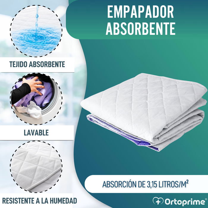 Empapador Absorbente Eco Lavable Cama 90cm 3,15 Litros/m2