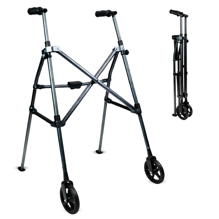 Andador de Aluminio Plegable Tipo Paraguas | Altura Regulable