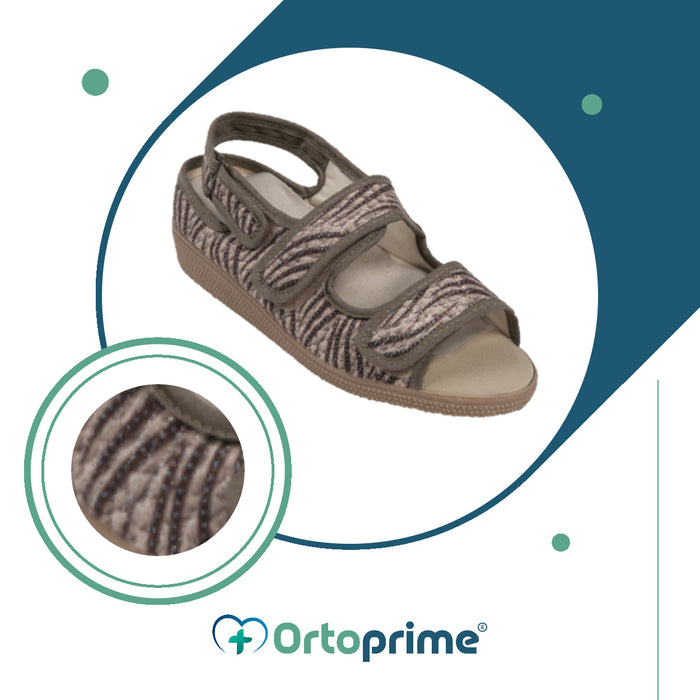 Sandalias de Verano Ajustables con Velcro | Animal Print