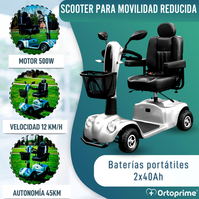 Scooter Eléctrico para Adultos | Suspensión Integral 4 Ruedas