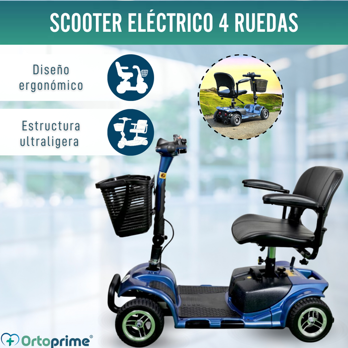 Scooter para Movilidad Reducida Desmontable | 4 Ruedas