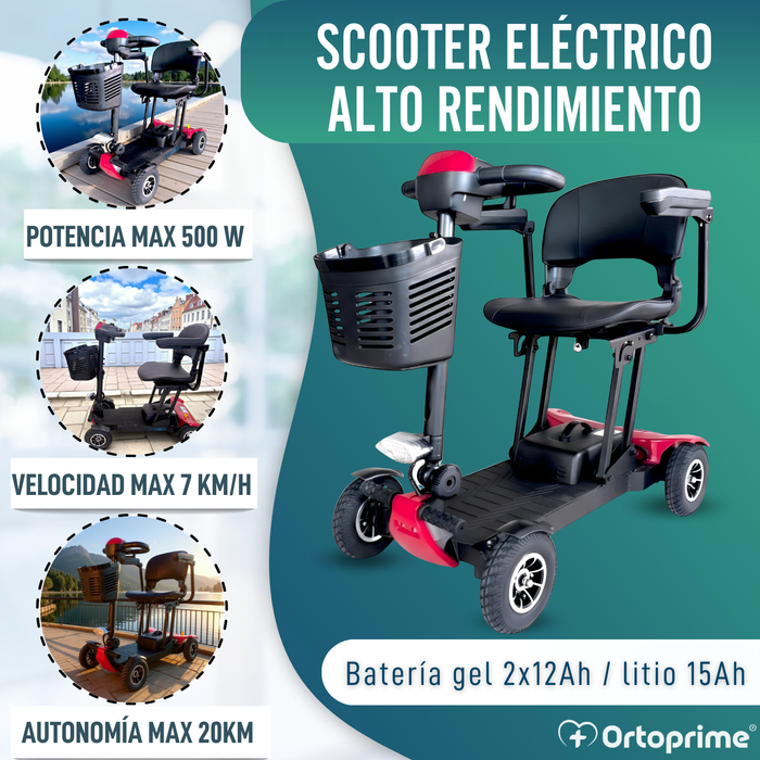 Scooter Eléctrico Ligero y Plegable | Estructura de Aluminio