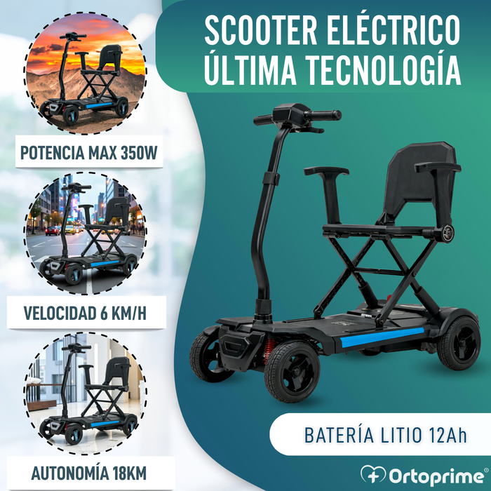 Scooter Eléctrico Compacto Transportable | Plegado Eléctrico