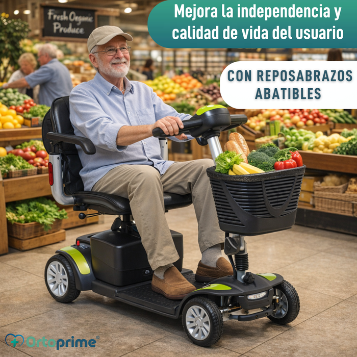 Scooter Eléctrico Compacto con Mochila Trasera Portaobjetos
