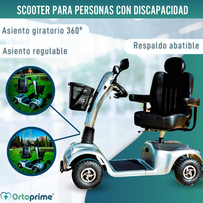 Scooter Eléctrico para Adultos | Suspensión Integral 4 Ruedas