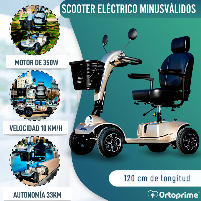 Scooter Eléctrica para Adultos de Alta Gama | 4 Ruedas