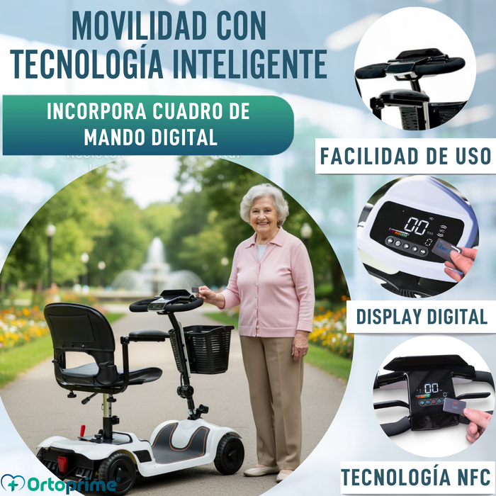 Scooter Eléctrico Inteligente con Tecnología NFC | 4 Ruedas
