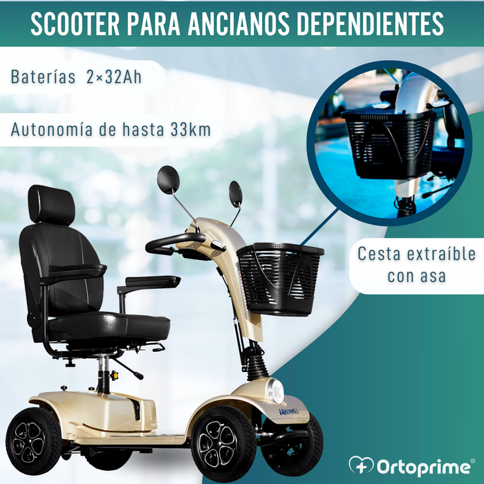 Scooter Eléctrica para Adultos de Alta Gama | 4 Ruedas