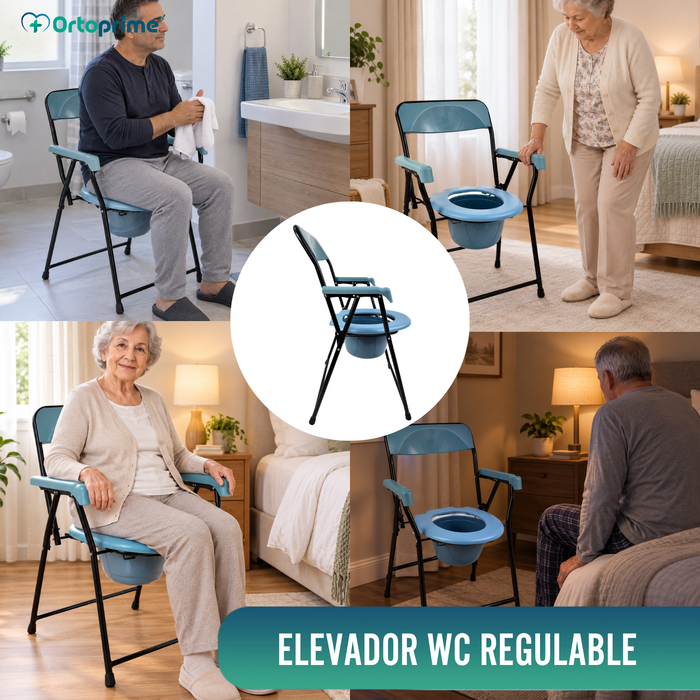Silla WC Plegable Personas Mayores | Inodoro Portátil Adultos