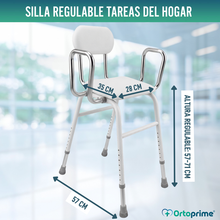 Silla de Apoyo con Reposabrazos | Altura Regulable