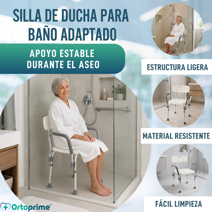 Silla de Ducha con Reposabrazos Confort