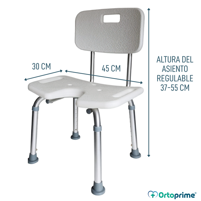 Silla de Ducha Forma U Acceso Higiénico