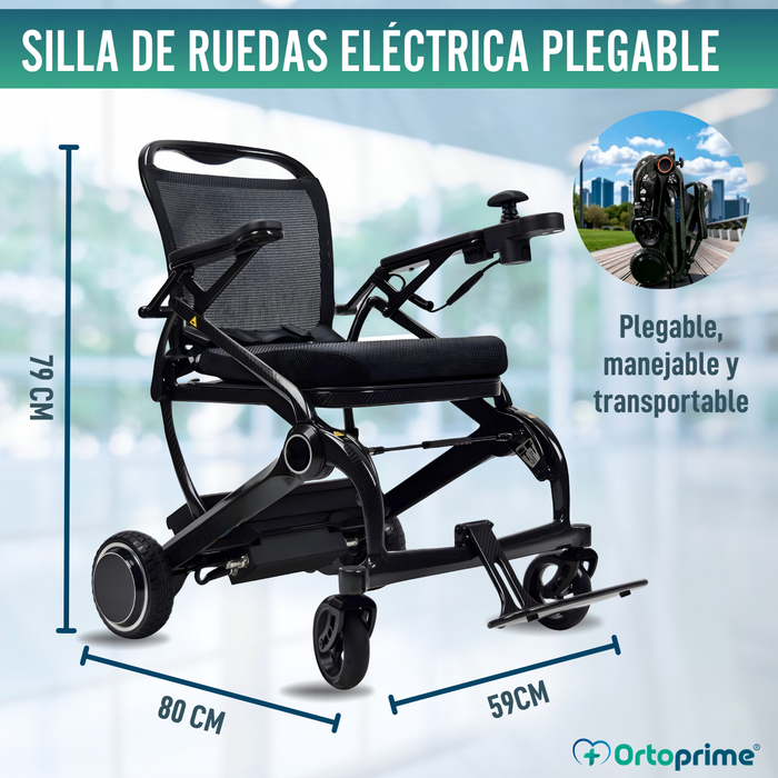 Silla de Ruedas Eléctrica Ultracompacta | Fibra de Carbono