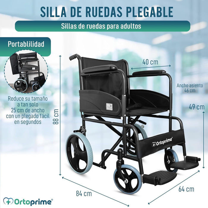 ALQUILER MENSUAL Silla de Ruedas Plegable Ortopédica