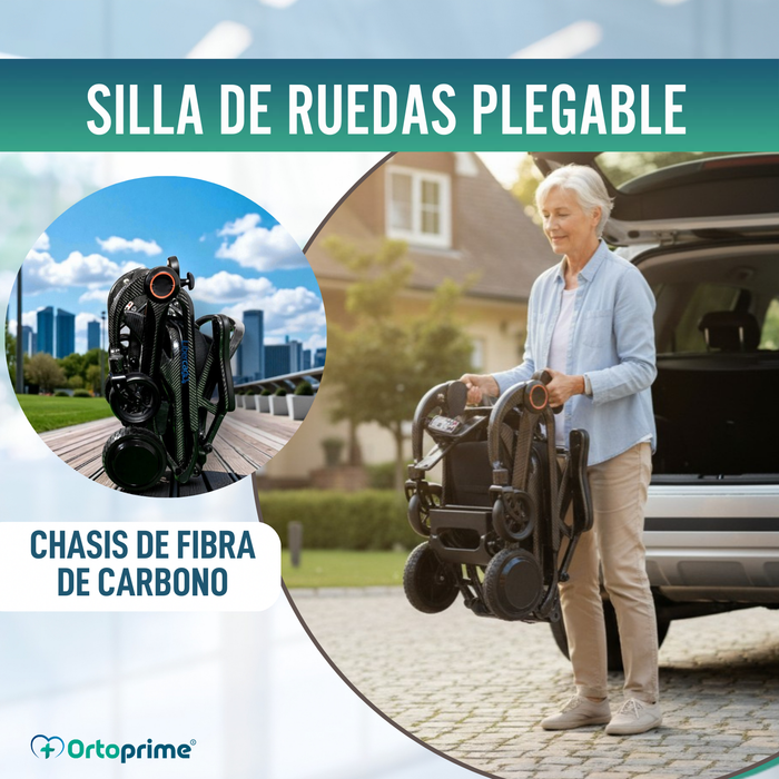Silla de Ruedas Eléctrica Ultracompacta | Fibra de Carbono