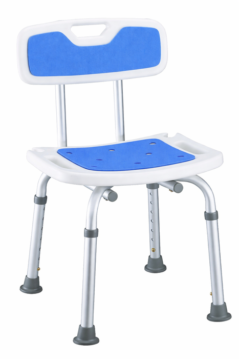 Silla Ducha Antideslizante con Respaldo y Asiento Acolchado