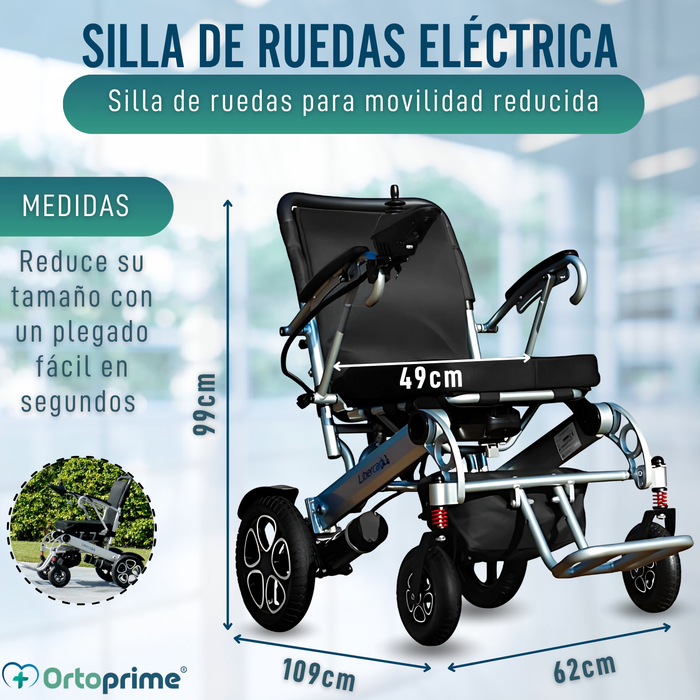 Silla de Ruedas Eléctrica Ultra-Ligera con Batería de Litio