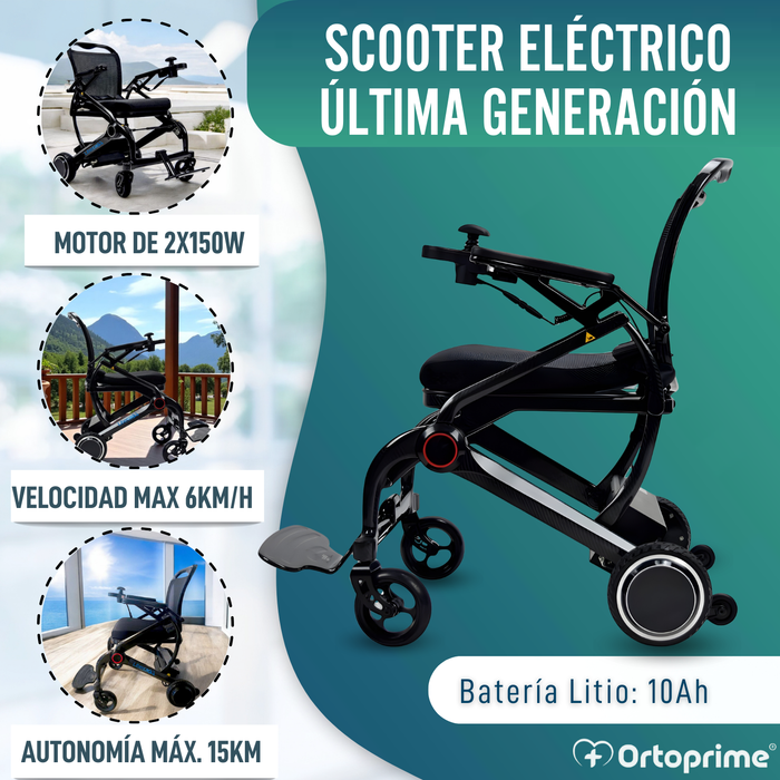 Silla de Ruedas Eléctrica Ultracompacta | Fibra de Carbono