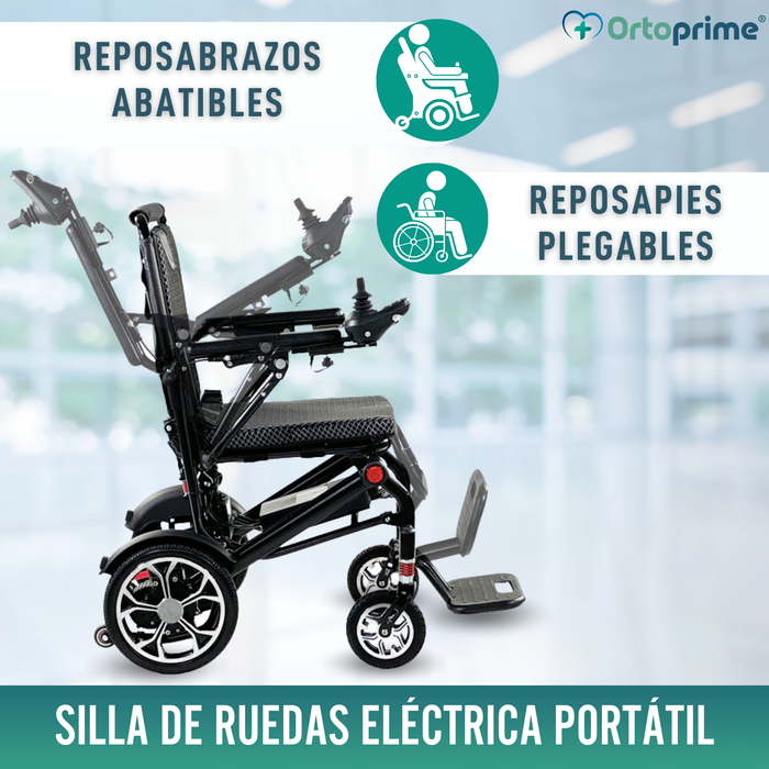 Silla de Ruedas Eléctrica Plegable Súper Ligera | Batería 10 Ah
