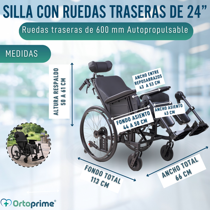 Silla de Ruedas de Posicionamiento Basculante | Anti Úlceras