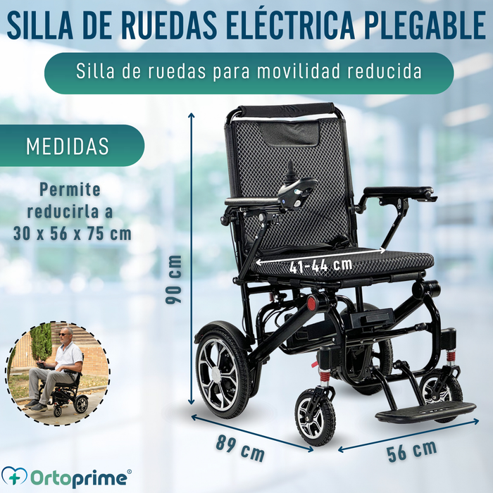 Silla de Ruedas Eléctrica Plegable Súper Ligera | Batería 10 Ah