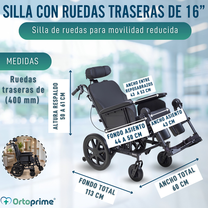 Silla de Ruedas de Posicionamiento Basculante | Anti Úlceras