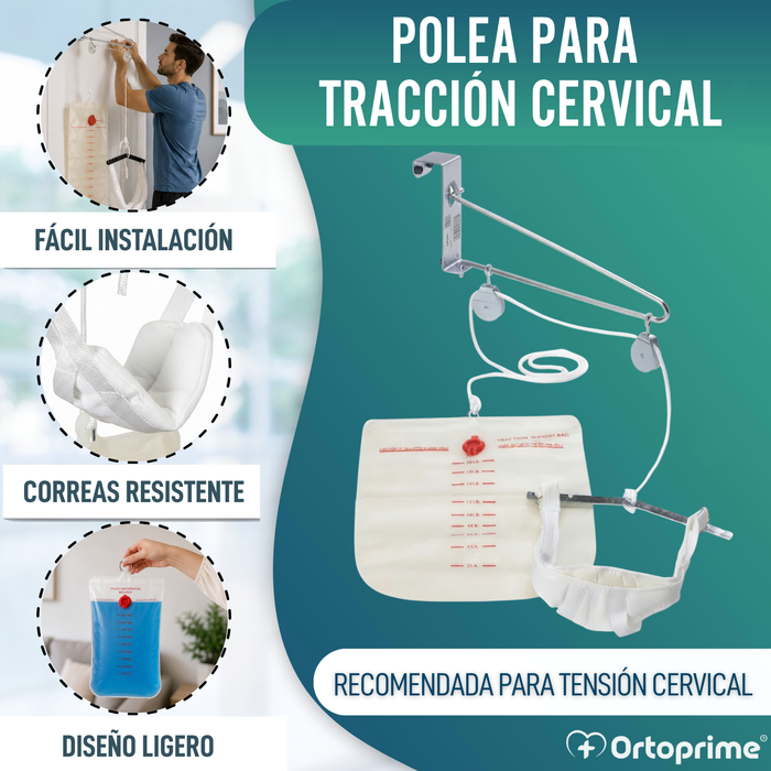 Polea Portátil para Tracción Cervical