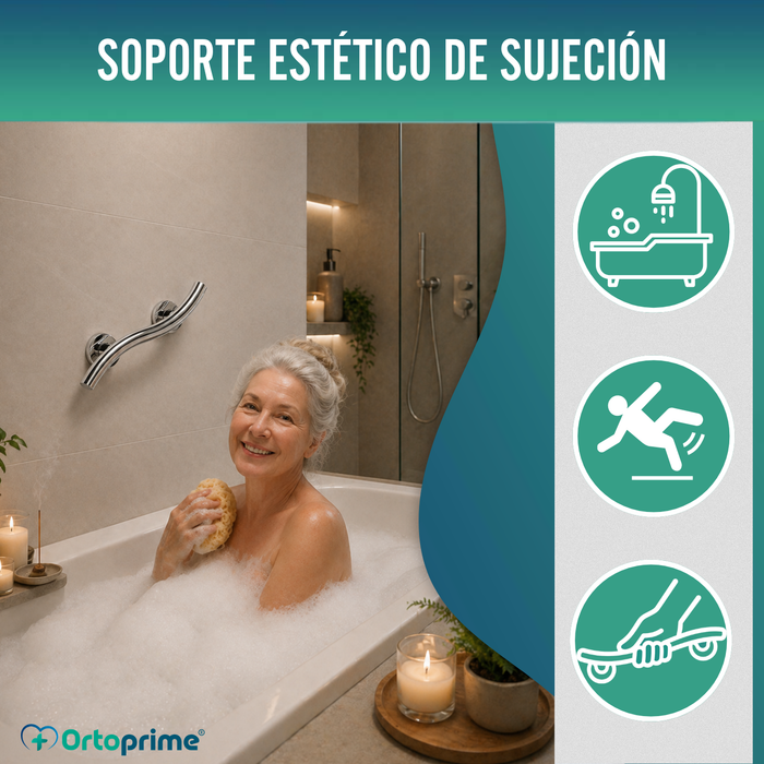 Barra Asidero de Apoyo para Baño de Acero Inoxidable | 35 cm
