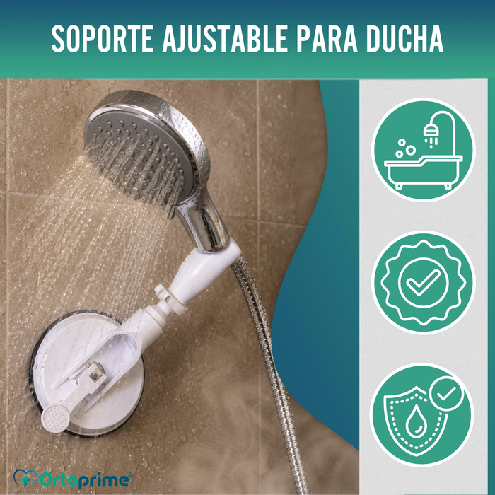 Soporte de Ducha con Ventosa y Palanca | Portaducha Universal