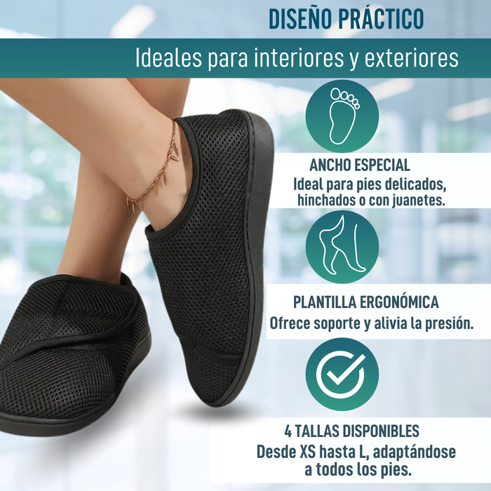 Zapatillas Ortopédicas Mujer y Hombre Pies Hinchados Transpirable