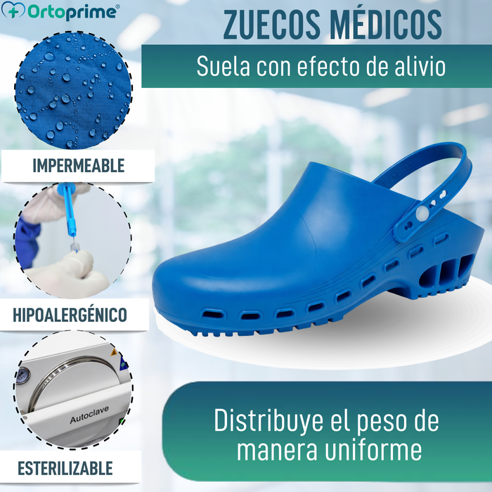 Zuecos Sanitarios Antideslizantes | Protección Impermeable