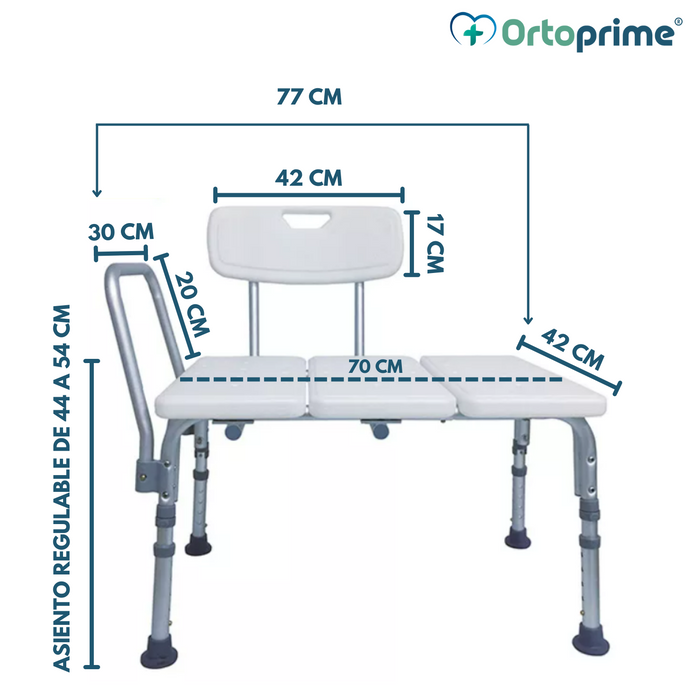Silla de Bañera Ortopédica para Transferencia | Banco ducha Asiento Universal