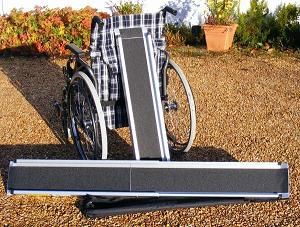 Rampa Telescópica Mediana de Aluminio Silla de Ruedas