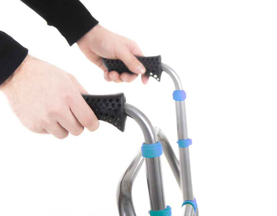 Andador Aluminio Plegable 4 Ruedas Azul