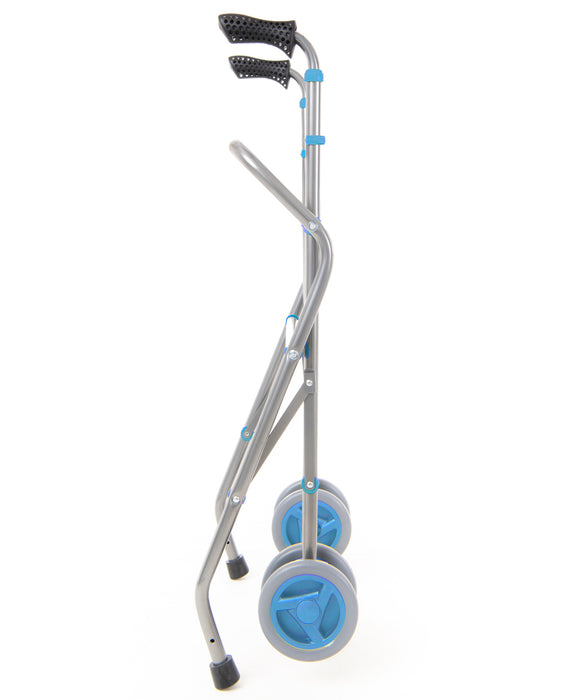 Andador Aluminio Plegable 4 Ruedas Azul